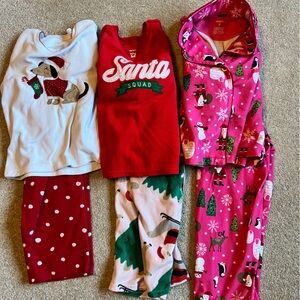 Lot of 3 Carter’s Christmas Jammies